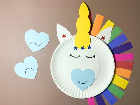 Paper plate unicorn Unicorn take & make kit