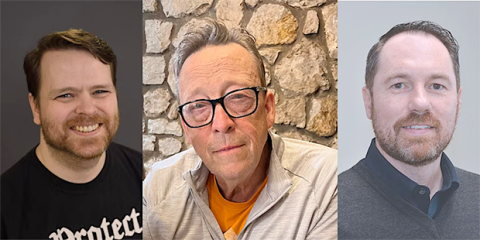 Headshots of Daniel Wagner, Ed Willes, and Andy Prest