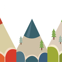 illustration of pencils pointing up, with trees on them, symbolizing the North Shore mountains