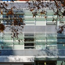 The exterior of the library