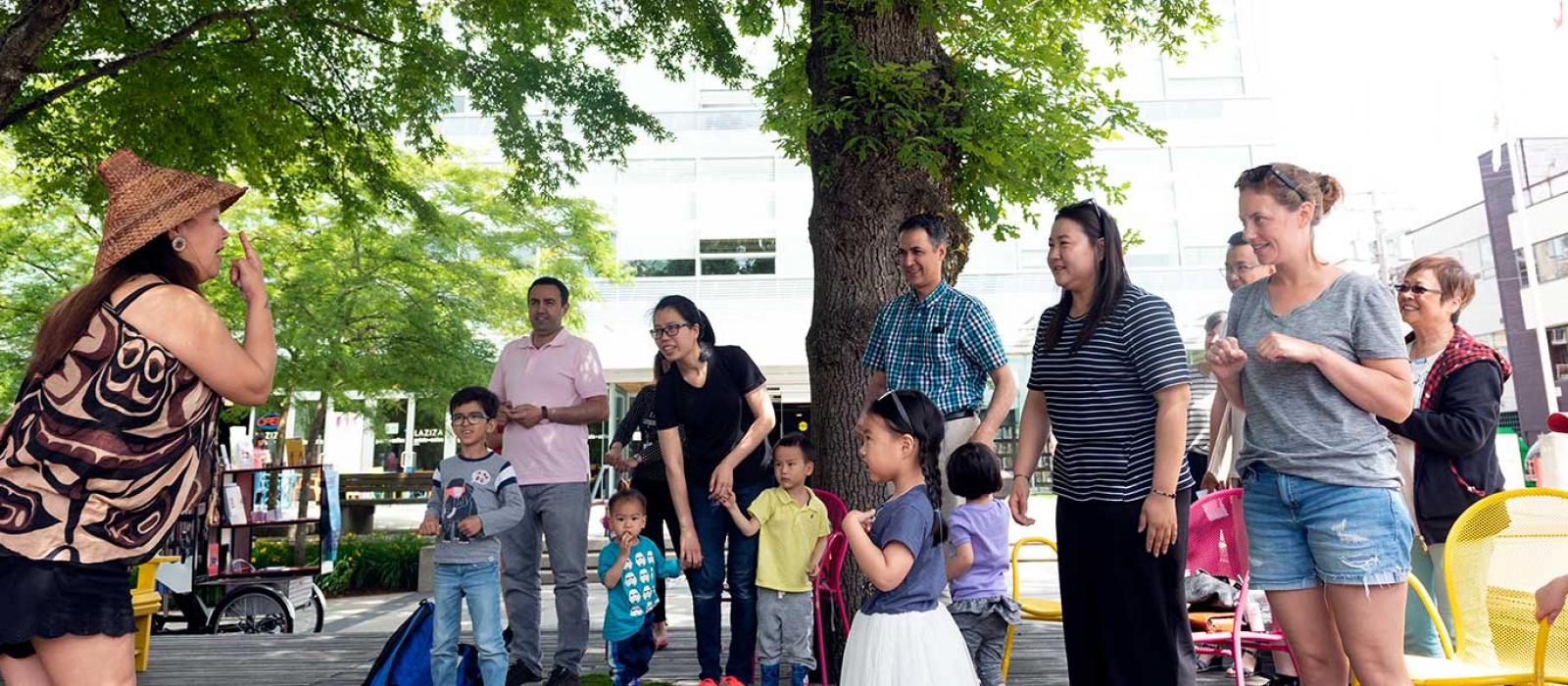 Squamish stories in the plaza