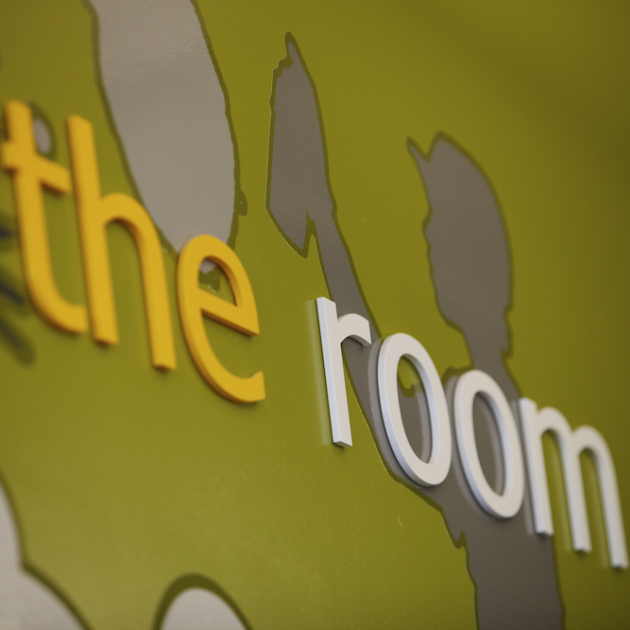 Teen room wall logo