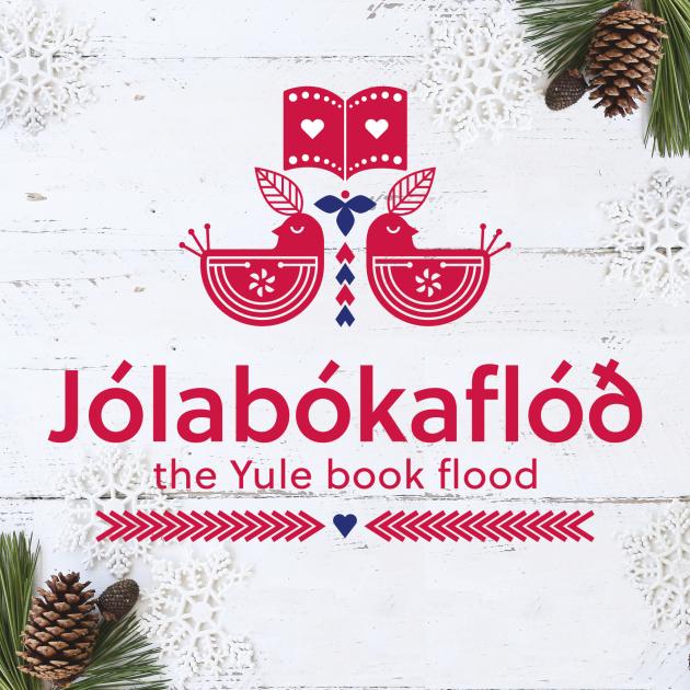 Jolabokaflod winter book sale logo