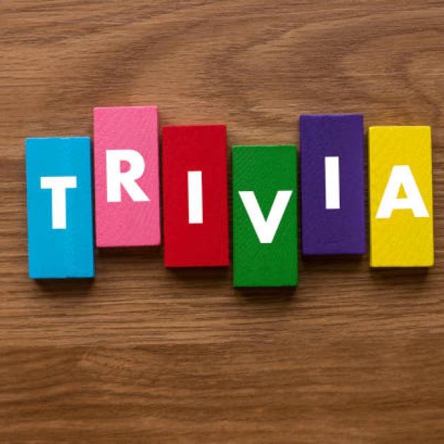 Colourful block letters that spell out the word trivia