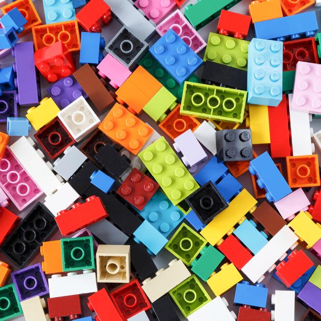Lego adventures multicoloured plastic building bricks lego in a disordered pile