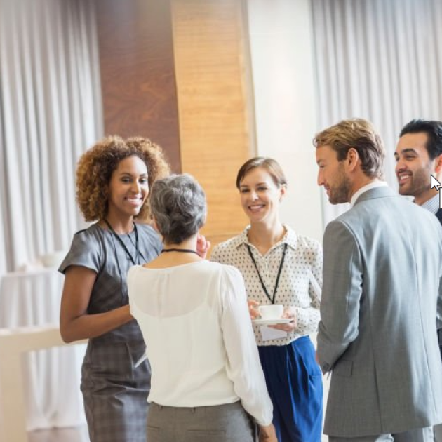 Networking event Group of people talking