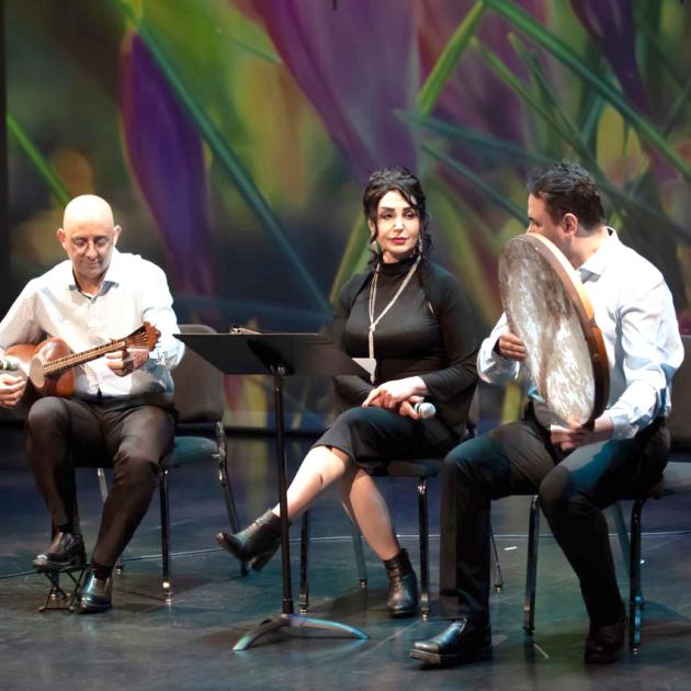Naghmeh Ensemble A trio of musicians with their instruments