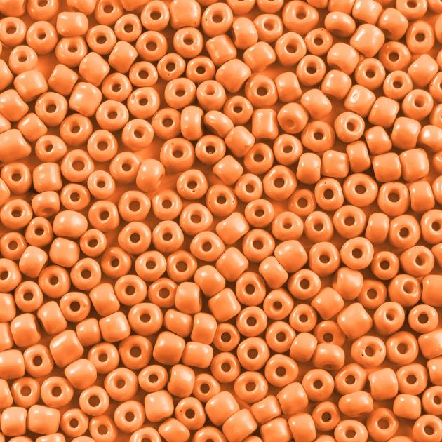Beadied pin workshop Close-up photo of orange pony beads