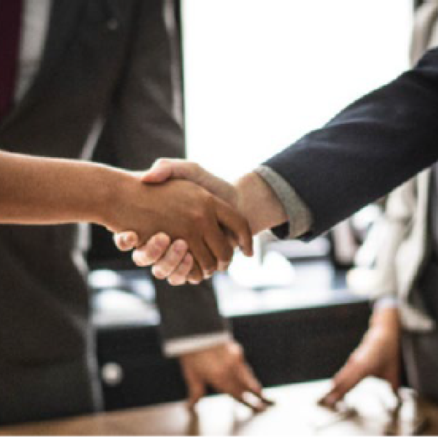 Canadian job interview skills Two people shaking hands