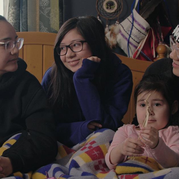 Ninan Auassat: We the children Image of: Saige Mukash, Rain Iserhoff, Legend Iserhoff, Jade Mukash, Cree from Whapmagoostui.