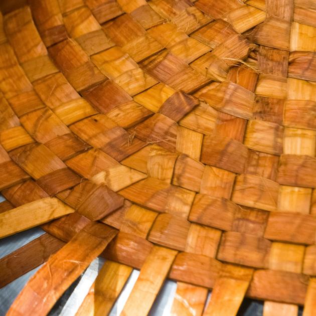 Cedar weaving workshop Woven strips of cedar bark