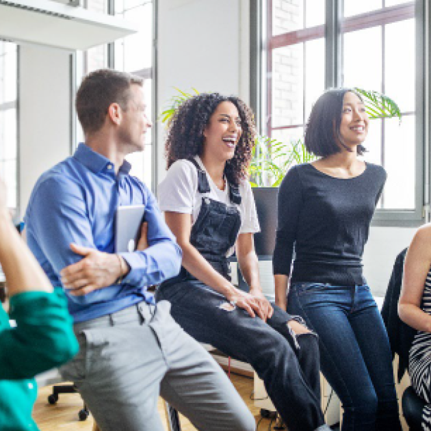 Canadian workplace culture A group of people talking