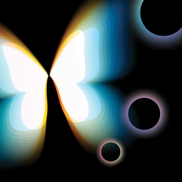 artwork of buttlerfly on back background