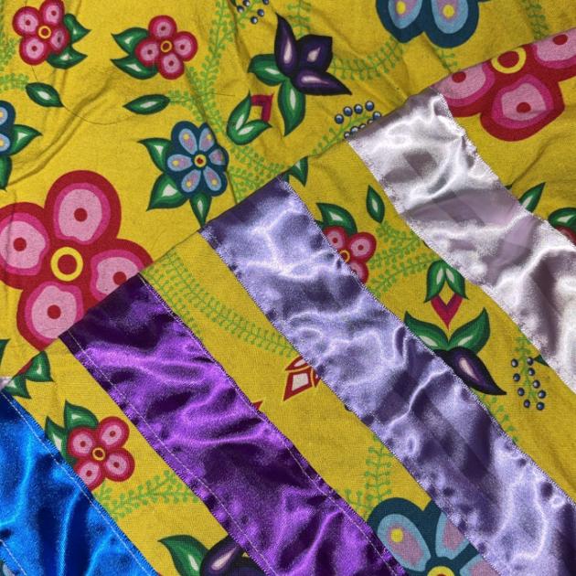 Close up image of a ribbon skirt