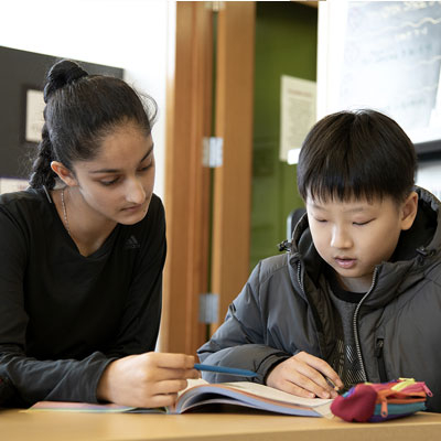 Students studying at the North Vancouver City Library