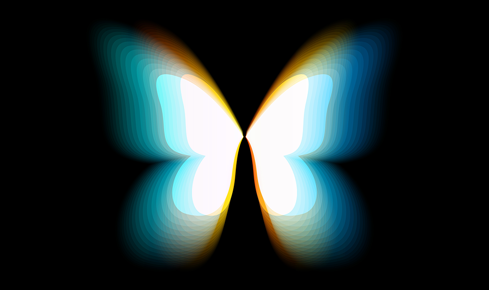 abstract drawing of a butterfly
