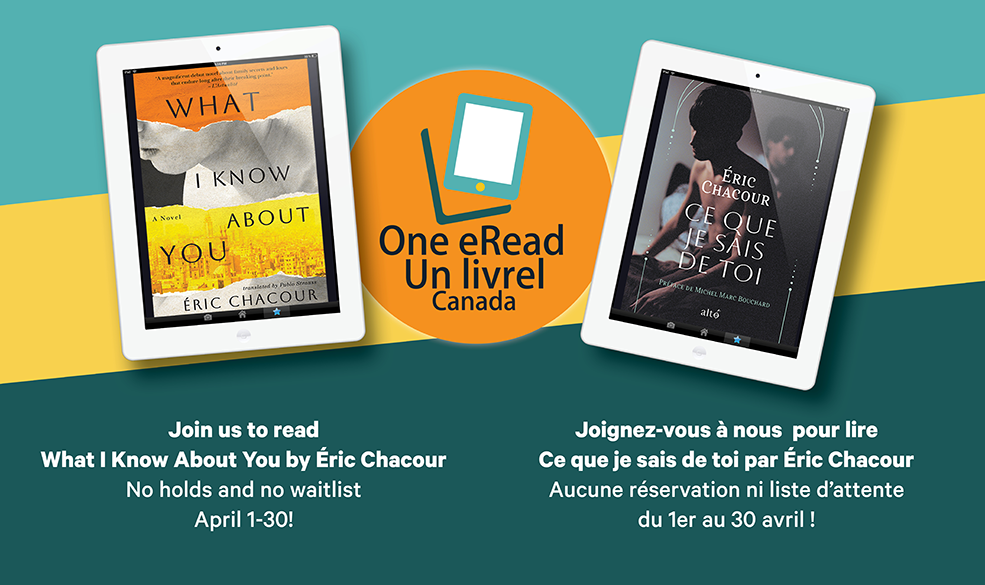 one eread canada logo plus covers of the French and English editions