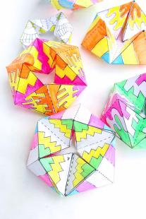 6 hand decorated flextangles